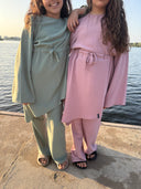 A-symmetrical twinset - Sage Green
