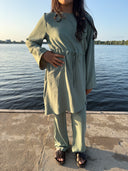 A-symmetrical twinset - Sage Green